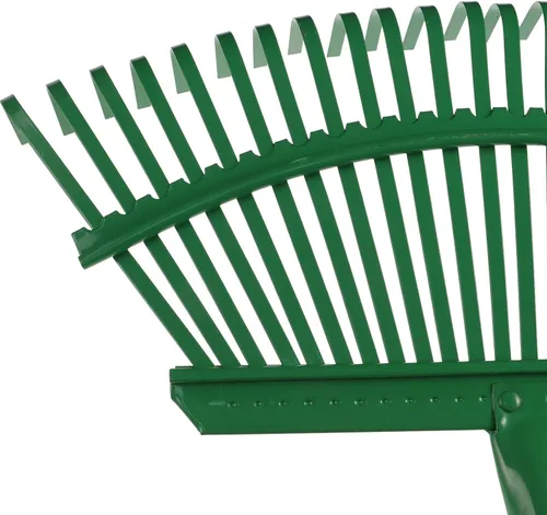 Miniatura 6 de NUOBESTY Rastrillo de hojas de jardín resistente dientes gruesos para nivelación de césped, herramienta eficiente de eliminación de hojas y césped