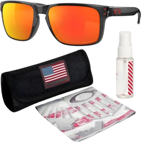 Miniatura 11 de Oakley HOLBROOK XL OO9417 Square Shape Sunglasses With Official Eyewear Kit Marco de acero Lente polarizada negra Prizm