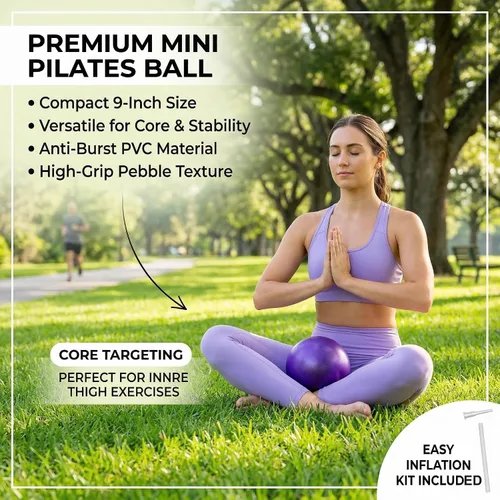 Miniatura 3 de Mini Pelotas de Yoga 6 Pulgadas Pelota de Ejercicio Pilates Terapia de Equilibrio Micropore Bola Equipo de Barre para Entrenamiento de Estabilidad