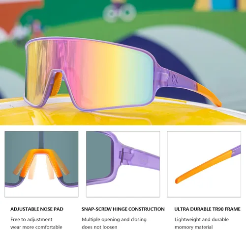 Miniatura 21 de MAXJULI Gafas de sol polarizadas para niños de 6 a 14 años, para deportes de béisbol al aire libre, ciclismo, protección UV400, 7705