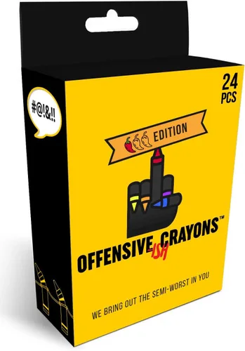 Paquete de 5 crayones ofensivos – Juego de regalo de broma NSFW para adultos, divertido humor de oficina, perfecto para Papá Noel secreto, elefante