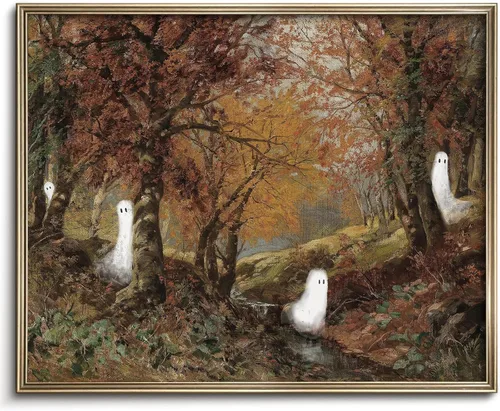 Miniatura 46 de Pintura vintage de paisaje de campo de flores silvestres, arte de pared de paisaje rural de granja, impresión artística de paisaje de jardín