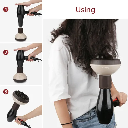 Miniatura 8 de Segbeauty Difusor de cabello con cuenco profundo, flujo de aire ajustable, accesorio profesional para cabello rizado y ondulado, herramienta