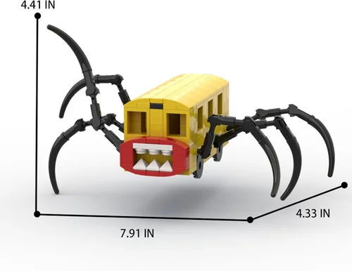 Miniatura 4 de Juego de bloques de construcción de figuras de Charles, juguetes de modelo de monstruo de tren araña de juego de terror, ladrillos de construcción
