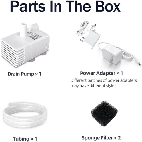 Miniatura 8 de Bomba de sumidero pequeña automática con sensor de agua, elevación de 5 pies, 55 GPH 115 V/230 V, mini bomba de condensado con interruptor