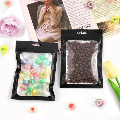 Miniatura 2 de Funfery Paquete de 300 bolsas resellables para almacenamiento de alimentos, bolsas transparentes de Mylar, bolsa de embalaje, comestibles, bolsa a