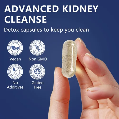 Miniatura 7 de Desintoxicación y reparación de limpieza renal, suplemento avanzado de apoyo renal, pastillas de piedra de arándano y chanca para control