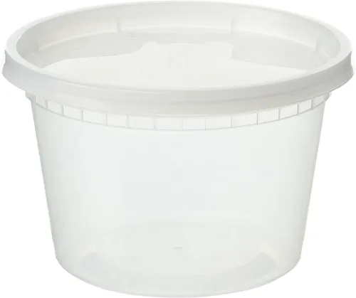 EDI D16050 Contenedores de plástico de 16 onzas con tapas herméticas, aptos para microondas/congelador/lavavajillas, sin BPA, resistentes, a prueba