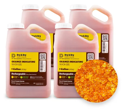 Miniatura 21 de Dry & Dry [1.63 kg] Cuentas de gel de sílice indicadoras de primera calidad de color naranja (estándar de la industria 3-5 mm) - Cuentas de gel