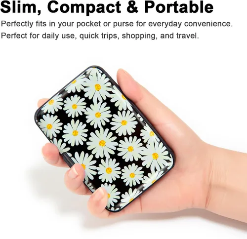 Miniatura 2 de Soporte para tarjetas de crédito, cartera de metal para tarjetas de bloqueo RFID, mini funda rígida de aluminio delgada para tarjetas de negocios