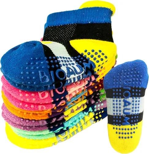 Miniatura 2 de BIOAUM Calcetines de bebé de 0 a 12 meses Calcetines de agarre para bebés recién nacidos, niños y niñas, antideslizantes, 6 pares