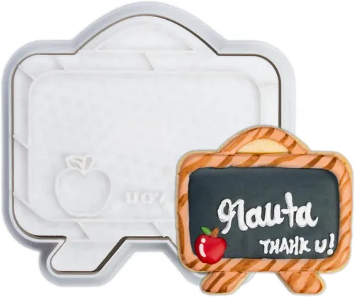Miniatura 17 de Juego de cortador de galletas de regreso a clases con sellos de émbolo, 11 piezas, regalos de cocina, cumpleaños, vacaciones, ácido poliláctico 3D