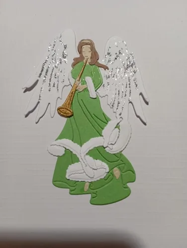Miniatura 6 de Troqueles de metal de ángel, plantillas musicales de corte de ángel para manualidades, álbumes de recortes, fotos, papel decorativo en relieve