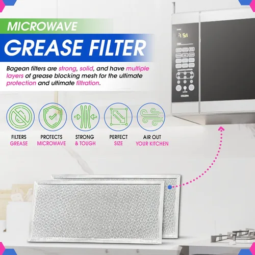 Miniatura 2 de Filtro de repuesto para microondas de 5.78" x 12.91", se adapta al filtro de microondas Whirlpool W10208631A - Filtros de grasa de malla de aluminio