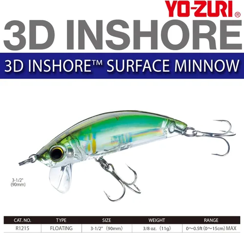 Miniatura 3 de Duel Yo Zuri 3 D Inshore Surface Minnow ' F Mm 2 Floating Lure