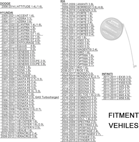 Miniatura 4 de Tapa del depósito de combustible 2005-2021 compatible con DODGE attitude,HYUNDAI elantra/palisade/santa/sonat/tucson/forte/,INFINITI fx35/g37,KIA