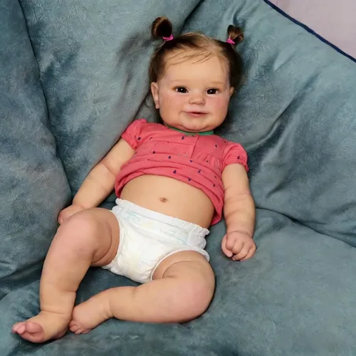 Miniatura 10 de RXDOLL Lindas Muñecas Bebé Reborn de Silicona de Cuerpo Completo para Niña de 18 pulgadas Bebé Recién Nacida Realista Niña Bebés de Silicona de Vida