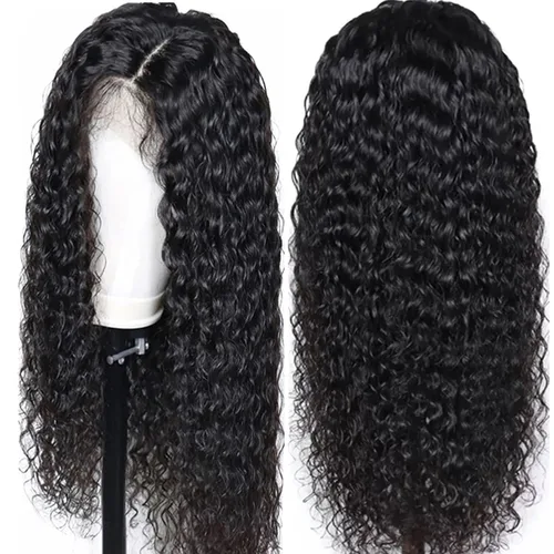 Miniatura 2 de Pelucas de cabello humano ondulado con encaje frontal húmedo y ondulado de 24 pulgadas, 13 x 4, para mujeres negras, sin pegamento, brasileño