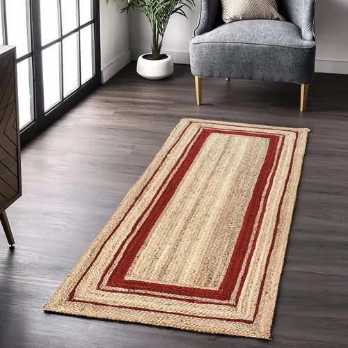 Miniatura 10 de Collection - Alfombra de pasillo de yute natural de 3 x 10 pies, para corredor de cocina, pasillo, interior, beige hueso, NR-04-3x10 pies Beige