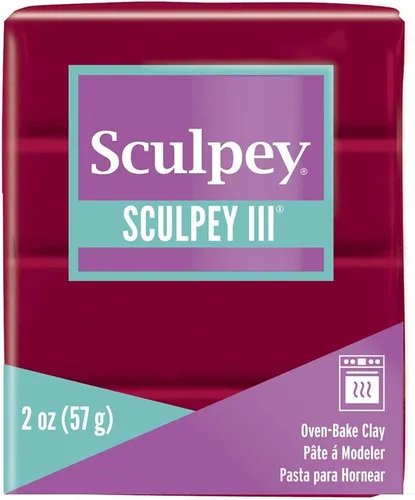 Miniatura 2 de Sculpey III arcilla polimérica para horno, roja, no tóxica, barra de 2 onzas, ideal para modelar, esculpir, vacaciones, bricolaje, medios mixtos