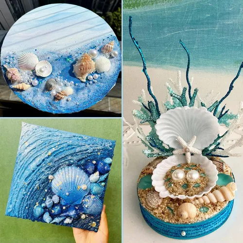 Miniatura 6 de Jangostor 16 conchas de vieira natural, conchas de vieira blancas de 4 a 5 pulgadas, conchas marinas grandes para manualidades, decoración de boda