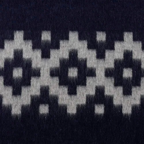 Miniatura 7 de Manta gruesa de lana de alpaca de peso pesado para acampar al aire libre e interiores, suave, tamaño individual, diseño étnico de Perú
