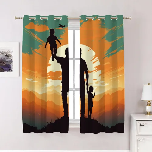 Miniatura 82 de Cortinas opacas de poliéster multicapa para cafetería, con diseño de diamantes, 2 unidades, 26 x 24 pulgadas