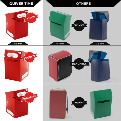Miniatura 4 de Quiver Time Paquete de cartas coleccionables rojas para cartas coleccionables y fundas para cartas, compatible con Magic: The Gathering Cards y Rojo