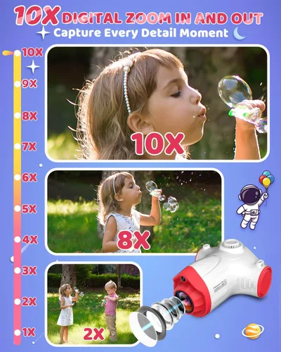 Miniatura 8 de Cámara para niños, cámara para niños con proyector, ofrece proyección, fotografía de 48 MP, grabación de video de 1080p, cámara digital para niños