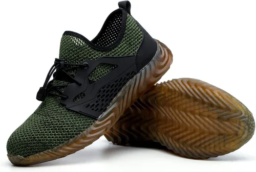 Miniatura 29 de SUADEX Zapatos deportivos con punta de acero para hombres y mujeres, indestructibles, ligeros, cómodos, antideslizantes, puntera compuesta