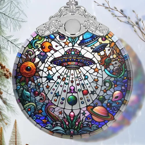 Miniatura 8 de Adorno de Nudo Celta de Vidrio Manchado - Adorno Navideño - Adornos Navideños para Árbol - Ideas de Regalo de Vacaciones - Intercambio de Regalos