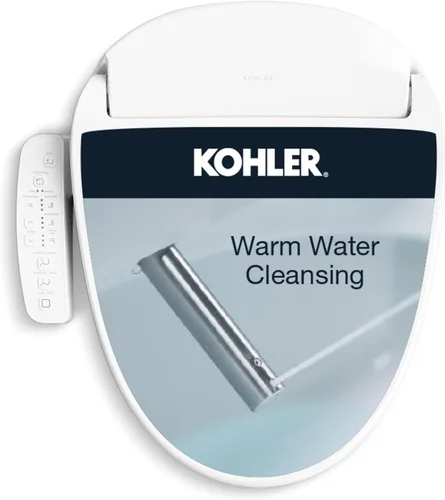 Miniatura 18 de Kohler PureWash E580 Asiento de Inodoro Bidé Alargado, Blanco, Tapa de Cierre Silencioso Previene Golpes, Boquilla Autolimpiante, Presión de Agua