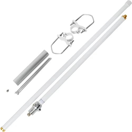 Miniatura 3 de FB17UV Dual Band 2M/70CM Fibra de vidrio 4.5/7.2dBi 66 pulgadas UHF Hembra (SO239) Base Antena de techo al aire libre con soporte para Kenwood Yaesu