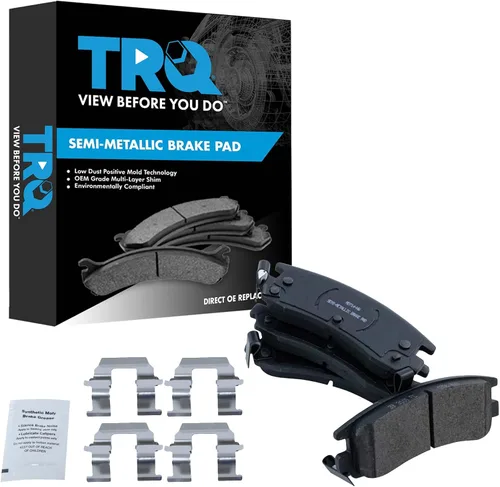 Miniatura 100 de TRQ Pastillas de freno delanteras semi metálicas compatibles con Ford Expedition 2018-2021 F-150 2018-2020 Lincoln Navigator 2018-2022