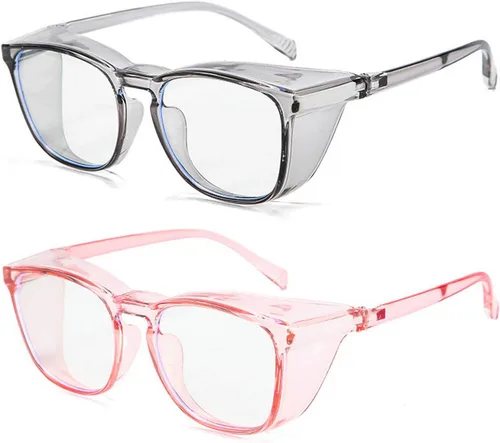 Miniatura 26 de Gafas de seguridad anti niebla para mujeres y hombres, TR90, lentes de bloqueo de luz azul, transparentes, antiarañazos, protección UV, marco