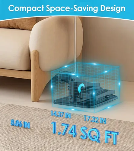 Miniatura 8 de Máquina elíptica para debajo del escritorio, máquina portátil de ejercicio de pedal sentado para personas mayores, ejercitador de piernas Elipse