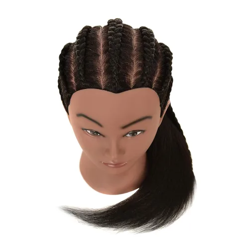 Miniatura 2 de RIHANNAHAIR - Cabello humano 100% real estilo afro, incluye cabeza de maniquí para peluquería: prácticas de estilismo, trenzado, rizado, estilizado