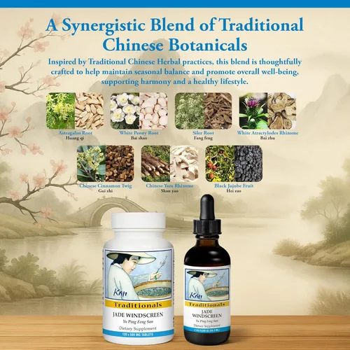 Miniatura 4 de Kan Herbs Company Jade Windscreen - Fórmula tradicional china de hierbas para el equilibrio estacional y el bienestar general, apoya la armonía