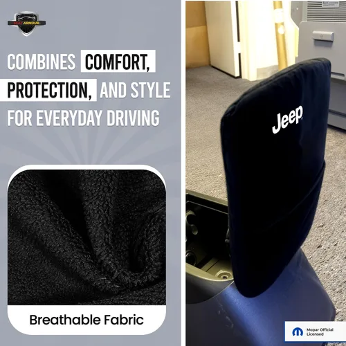 Miniatura 3 de Cubierta de reposabrazos de consola premium para Jeep Grand Cherokee 2011-2019 – Protector de tapa de consola suave, lavable a máquina – Fácil