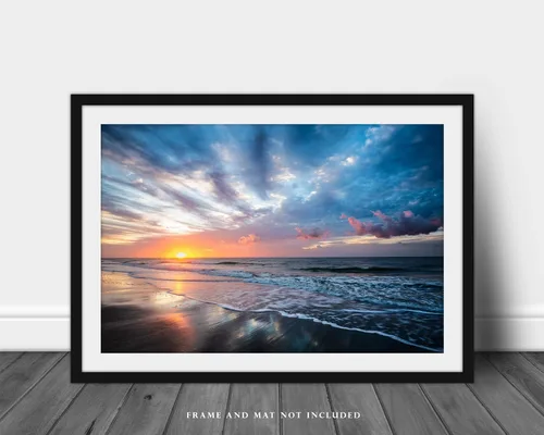 Miniatura 3 de Impresión fotográfica costera (no enmarcada) Imagen del amanecer escénico sobre la playa en Hilton Head Island Carolina del Sur, arte de pared