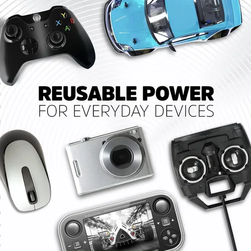 Miniatura 6 de Energizer Baterías AAA recargables, batería NiMH triple A de 700 mAh precargada para 1000 ciclos y baterías D recargables, paquete de 8 pilas AAA