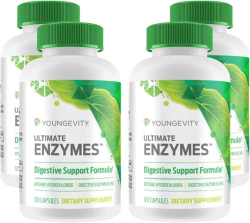 Miniatura 8 de Youngevity Ultimate Enzymes - Fórmula de apoyo digestivo Fabricado con clorhidrato de betaína Mezcla natural de enzimas 3 botellas
