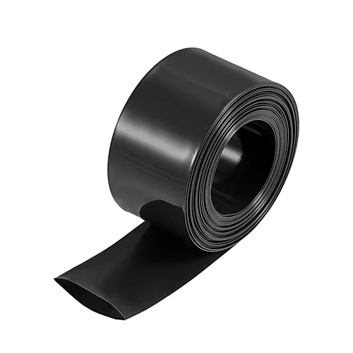 MECCANIXITY - Tubo termorretráctil de PVC para envolver baterías, 14 mm de diámetro, 23 mm de ancho plano, 3 metros (10 pies) de longitud, negro,