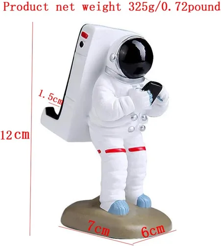 Miniatura 3 de Bonito soporte de escritorio divertido para teléfono celular, Papá Noel o astronauta astronauta, universal para iPhone y otros teléfonos