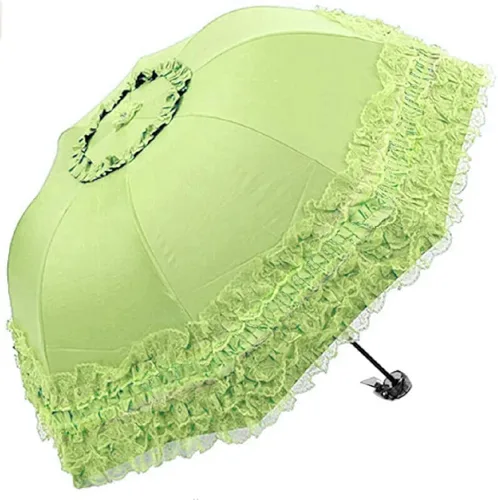 zmgmsmh Foldable Lace Parasol Travel sun rain Umbrella Compact anti UV Resistance Princess Umbrella Sun Umbrella for Women Girls