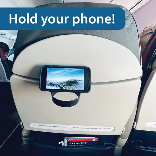 Miniatura 2 de FLYGA Accesorio de viaje con soporte para teléfono o bebida para avión (negro)