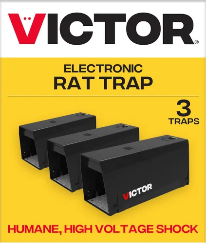 Victor Trampa electrónica para ratas para interiores, trampas eléctricas humanas para ratas para interiores, para el hogar, sin tacto, sin ver,