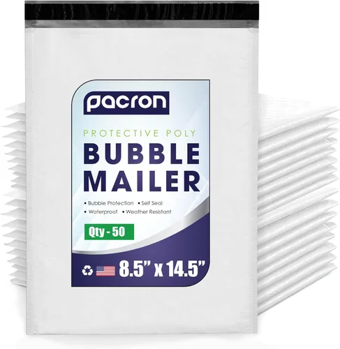Miniatura 9 de Paquete de 50 sobres de burbujas de polietileno impermeables de 12.5 x 19 pulgadas, gruesos, duraderos, sobres de sellado instantáneo con adhesivo