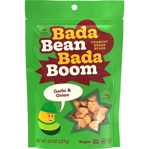Miniatura 17 de Bada Bean Bada Boom, Bocadillos Crujientes de Habas Tostadas (Fava), Alto en Proteína, Vegano, Sin Gluten - Paquetes de 110 Calorías, Sabor Ala