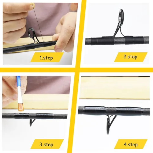 Miniatura 3 de Kit de reparación de guías de acero inoxidable para pesca de agua salada, 40 Uds